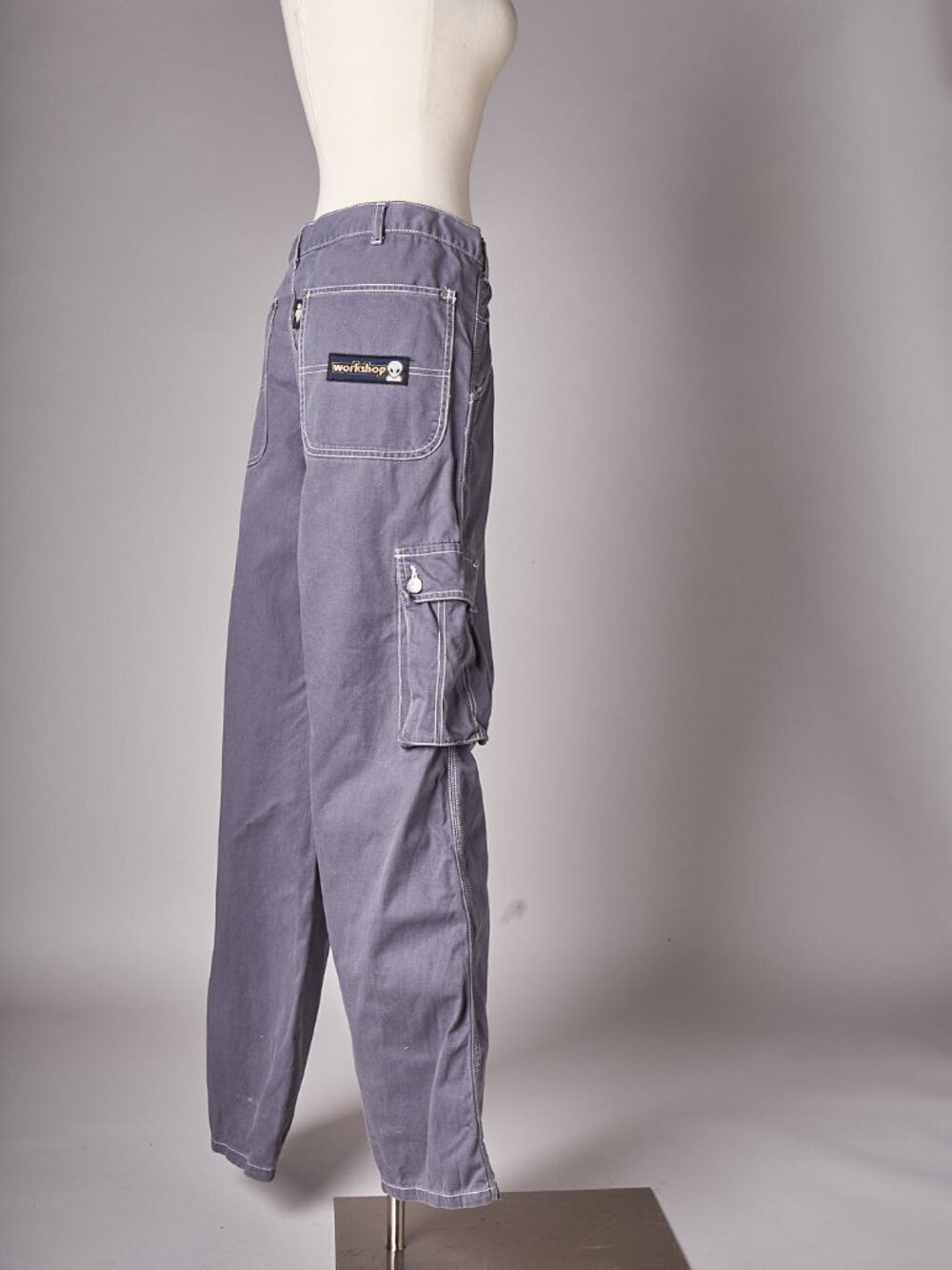 1990s Gray Alien Workshop Jeans Baggy Cargo Pants